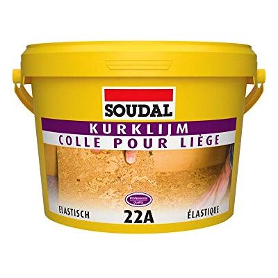 Soudal 22A Colla in sughero, 5 kg, per lastre di sughero e sughero su parete e pavimento, adatta per riscaldamento a pavimento Soudal 22A Colla in sughero, 5 kg, per lastre di sughero e sughero su parete e pavimento, adatta per riscaldamento a pavimento