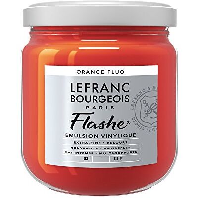 Lefranc Bourgeois LB ACRILICO FLASHE 400ML ARANCIONE CHIARO FLUO Lefranc Bourgeois LB ACRILICO FLASHE 400ML ARANCIONE CHIARO FLUO