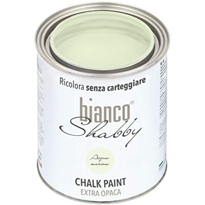 bianco Shabby CHALK PAINT Acqua Marina per Mobili e Pareti Pittura Shabby Chic Vintage EXTRA OPACA (1 Litro) bianco Shabby CHALK PAINT Acqua Marina per Mobili e Pareti Pittura Shabby Chic Vintage EXTRA OPACA (1 Litro)