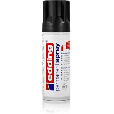 Edding 5200 Spray Permanente, Nero Opaco, 200 Ml, Vernice Acrilica Premium per Dipingere e Decorare Vetro, Metallo, Legno, Ceramica, Plastica, Tela, Smalto Acrilico, Vernice Spray Edding 5200 Spray Permanente, Nero Opaco, 200 Ml, Vernice Acrilica Premium per Dipingere e Decorare Vetro, Metallo, Legno, Ceramica, Plastica, Tela, Smalto Acrilico, Vernice Spray
