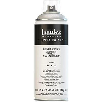 Liquitex 4450239 Vernice Spray Professionale A Base D'acqua, Argento Ricco Iridescente, 400ml, 1 Pezzo Liquitex 4450239 Vernice Spray Professionale A Base D'acqua, Argento Ricco Iridescente, 400ml, 1 Pezzo
