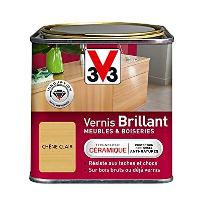 V33 Smalto interno lucido per mobili e legno, rovere chiaro, 0,5 l V33 Smalto interno lucido per mobili e legno, rovere chiaro, 0,5 l
