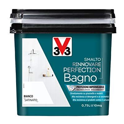 V33 Smalto Rinnovare Perfection Bagno Bianco Satinato 0,75L V33 Smalto Rinnovare Perfection Bagno Bianco Satinato 0,75L