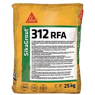 SIKA GROUT 312 RFA MALTA CEMENTIZIA COLABILE FIBRORINFORZATA 25 KG SIKA GROUT 312 RFA MALTA CEMENTIZIA COLABILE FIBRORINFORZATA 25 KG