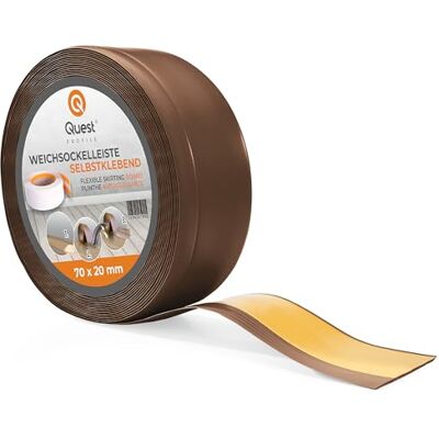 Garmin Battiscopa Morbido Adesivo 70 mm x 20 mm Listello in PVC, Finitura Flessibile Battiscopa flessibile per pareti e pavimenti – decorativo, resistente ai raggi UV (Marrone, 5m) Garmin Battiscopa Morbido Adesivo 70 mm x 20 mm Listello in PVC, Finitura Flessibile Battiscopa flessibile per pareti e pavimenti – decorativo, resistente ai raggi UV (Marrone, 5m)