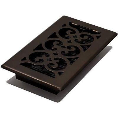 Decor Grates Scroll 4x8 Registro Pavimento, Finitura Bronzo Lucidato Decor Grates Scroll 4x8 Registro Pavimento, Finitura Bronzo Lucidato