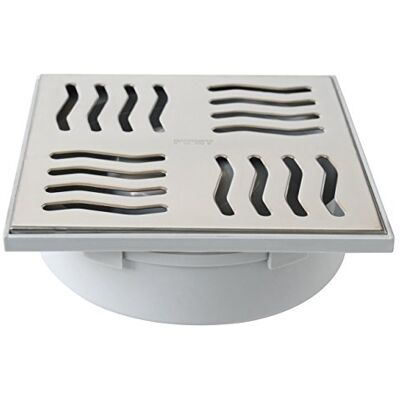 FIRST PLAST CHABSV1550IN - Scarico pavimento - 150 x 150 mm, Altezza variabile, Acciaio inox FIRST PLAST CHABSV1550IN - Scarico pavimento - 150 x 150 mm, Altezza variabile, Acciaio inox