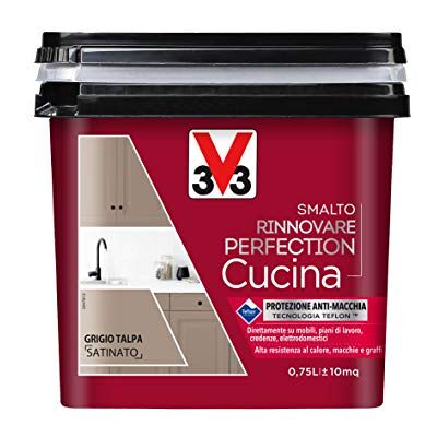 V33 Smalto Rinnovare Perfection Cucina Grigio Talpa Satinato 0,75L V33 Smalto Rinnovare Perfection Cucina Grigio Talpa Satinato 0,75L
