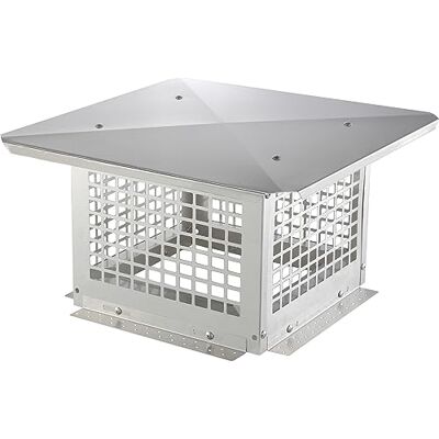 VEVOR Tappo per Canne Fumarie da Tetto in Acciaio Inossidabile Base Quadrata Accessori Inclusi, Coperchio Comignolo per Camino Antipioggia da Esterno Base 305x305 mm in Acciaio Inox, Tappo per Camino VEVOR Tappo per Canne Fumarie da Tetto in Acciaio Inossidabile Base Quadrata Accessori Inclusi, Coperchio Comignolo per Camino Antipioggia da Esterno Base 305x305 mm in Acciaio Inox, Tappo per Camino