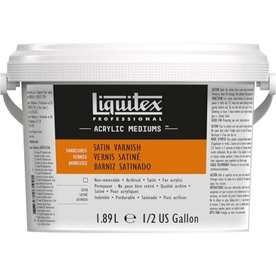 Liquitex Professional Vernice semiopaca per colori acrilici, vernice finale permanente, altamente elastica, applicabile universalmente in qualità d'archivio 1,89 litri, trasparente Liquitex Professional Vernice semiopaca per colori acrilici, vernice finale permanente, altamente elastica, applicabile universalmente in qualità d'archivio 1,89 litri, trasparente