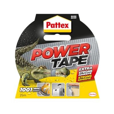 Pattex Nastro adesivo per riparazioni Power Tape, lunghezza 25 m, colore: Grigio Pattex Nastro adesivo per riparazioni Power Tape, lunghezza 25 m, colore: Grigio