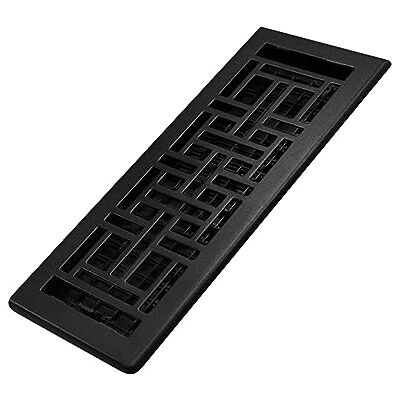 Decor Grates Registro per pavimenti orientale, 10 x 30 cm, colore: nero testurizzato Decor Grates Registro per pavimenti orientale, 10 x 30 cm, colore: nero testurizzato