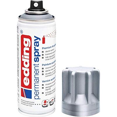 Edding 5200 spray permanente argento opaco 200 ml premium vernice acrilica per dipingere e decorare vetro, metallo, legno, ceramica, plastica, tela smalto acrilico, vernice spray Edding 5200 spray permanente argento opaco 200 ml premium vernice acrilica per dipingere e decorare vetro, metallo, legno, ceramica, plastica, tela smalto acrilico, vernice spray