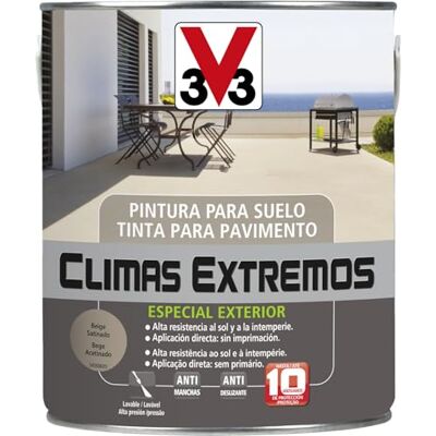 V33 PINTURA SUELOS CLIMAS EXTREMOS 2.5L BEIGE V33 PINTURA SUELOS CLIMAS EXTREMOS 2.5L BEIGE
