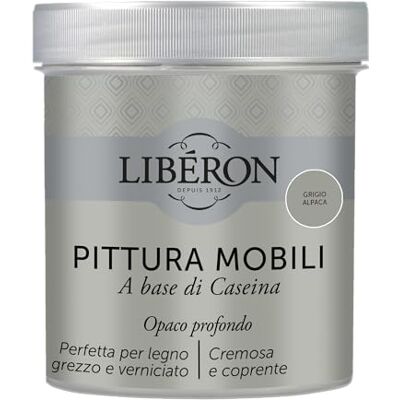 Libéron Pittura Mobili a base di Caseina Grigio Alpaca 0,5L Libéron Pittura Mobili a base di Caseina Grigio Alpaca 0,5L
