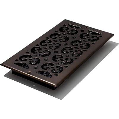 Decor Grates Registro da pavimento con design a scorrimento, finitura in bronzo spazzolato, 15,2 x 30,5 cm Decor Grates Registro da pavimento con design a scorrimento, finitura in bronzo spazzolato, 15,2 x 30,5 cm