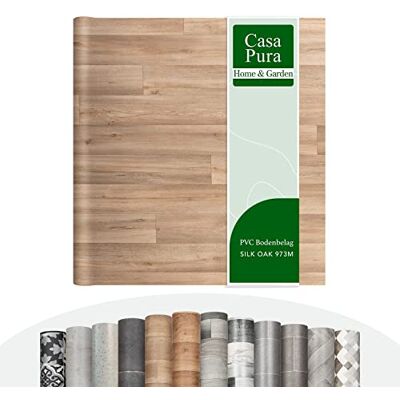 casa pura Pavimento in vinile al metro, in diversi disegni, effetto legno, effetto piastrelle, effetto pietra, per pavimenti in PVC, per cucina, bagno e soggiorno (Silk Oak 973M, 100 x 100 cm) casa pura Pavimento in vinile al metro, in diversi disegni, effetto legno, effetto piastrelle, effetto pietra, per pavimenti in PVC, per cucina, bagno e soggiorno (Silk Oak 973M, 100 x 100 cm)