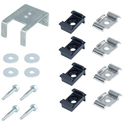 Alberts Set di conversione Eckbert, da palo per recinzione a palo angolare, in plastica, nero Alberts Set di conversione Eckbert, da palo per recinzione a palo angolare, in plastica, nero