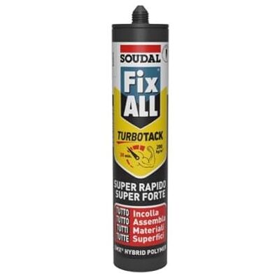 Soudal Adesivo sigillante a presa rapida Fix all Turbotack bianco 290ml Soudal Adesivo sigillante a presa rapida Fix all Turbotack bianco 290ml