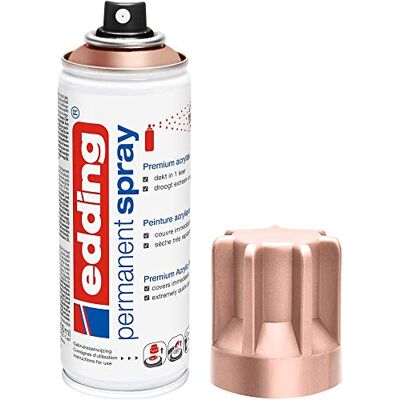 Edding 5200 Spray Permanente, Oro Rosa Opaco, 200 Ml, Vernice Acrilica Premium per Dipingere e Decorare Vetro, Metallo, Legno, Ceramica, Plastica, Tela, Smalto Acrilico, Vernice Spray Edding 5200 Spray Permanente, Oro Rosa Opaco, 200 Ml, Vernice Acrilica Premium per Dipingere e Decorare Vetro, Metallo, Legno, Ceramica, Plastica, Tela, Smalto Acrilico, Vernice Spray