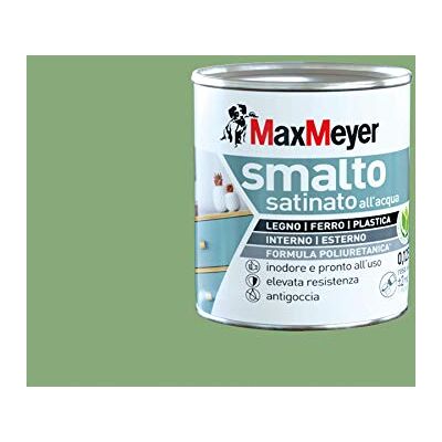 MAXMEYER - Smalto Satinato all'acqua Poliuretanico - Verde Cina - Enamel MAXMEYER - Smalto Satinato all'acqua Poliuretanico - Verde Cina - Enamel