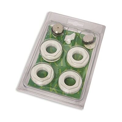 Tappo per Radiatori STILLA - M/2'' Ottone Cromato Coperchio Bianco - Kit Radiatori Tappo per Radiatori STILLA - M/2'' Ottone Cromato Coperchio Bianco - Kit Radiatori