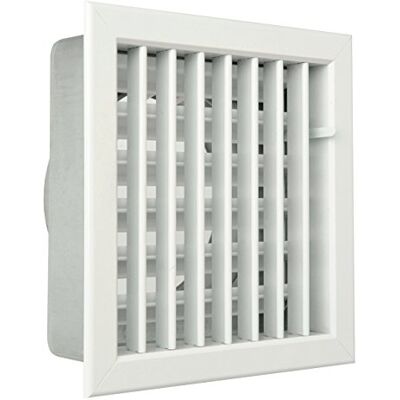 La Ventilazione Griglia Incasso per Camini, Alluminio Verniciato Bianco, 200 x 200 mm La Ventilazione Griglia Incasso per Camini, Alluminio Verniciato Bianco, 200 x 200 mm