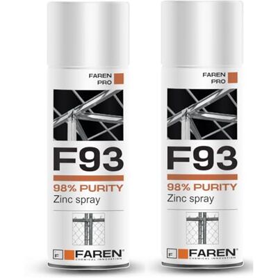 FAREN - F93 - 98% purezza - 400 ml - Spray di zinco FAREN - F93 - 98% purezza - 400 ml - Spray di zinco