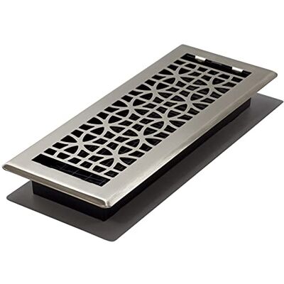 Decor Grates , registro da pavimento Eclipse, 10,2 x 30,5 cm, nichel spazzolato Decor Grates , registro da pavimento Eclipse, 10,2 x 30,5 cm, nichel spazzolato