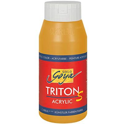 KREUL 17310 Solo Goya Triton S Vernice acrilica ocra chiaro brillante, flacone da 750 ml, asciugatura rapida con effetto lucido, vernice a base d'acqua, qualità da studio, buona copertura KREUL 17310 Solo Goya Triton S Vernice acrilica ocra chiaro brillante, flacone da 750 ml, asciugatura rapida con effetto lucido, vernice a base d'acqua, qualità da studio, buona copertura
