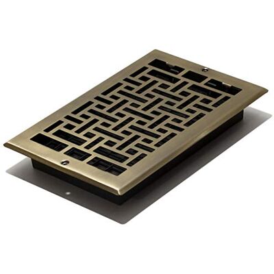 Decor Grates Registro orientale da parete, finitura in ottone antico, 6 x 10 Decor Grates Registro orientale da parete, finitura in ottone antico, 6 x 10