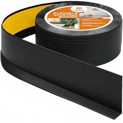 Garmin Battiscopa PVC Morbido 70 x 20 mm Autoadesivo Nero, 5 m Listello di finitura fresato e flessibile, resistente ai raggi UV, per cucina, bagno e corridoio, tagliabile su misura Garmin Battiscopa PVC Morbido 70 x 20 mm Autoadesivo Nero, 5 m Listello di finitura fresato e flessibile, resistente ai raggi UV, per cucina, bagno e corridoio, tagliabile su misura