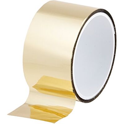 TapeCase 21-72 sicurezza in oro, colore: oro metallizzato, poliestere, acrilica Pellicola adesiva a nastro, 0,01 cm (0,002") spesso, 183 yd. lunghezza, larghezza 53,34 (21 cm, 1 rotolo TapeCase 21-72 sicurezza in oro, colore: oro metallizzato, poliestere, acrilica Pellicola adesiva a nastro, 0,01 cm (0,002") spesso, 183 yd. lunghezza, larghezza 53,34 (21 cm, 1 rotolo