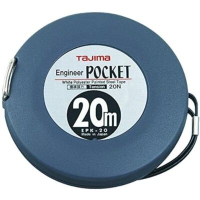 Tajima "Engineer Pocket" Nastro Lungo, Grigio, 20 m x 10 mm Tajima "Engineer Pocket" Nastro Lungo, Grigio, 20 m x 10 mm