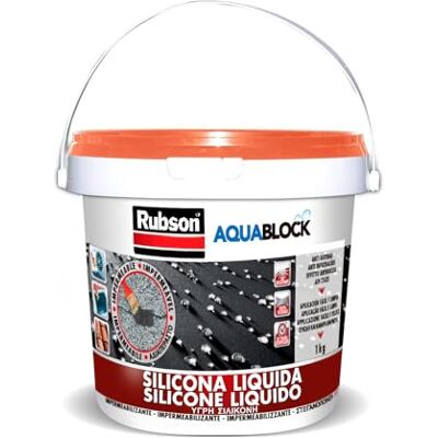RUBSON - Silicone Liquido Aquablock SL3000 - Facile da Usare - Riparazione Tetti RUBSON - Silicone Liquido Aquablock SL3000 - Facile da Usare - Riparazione Tetti
