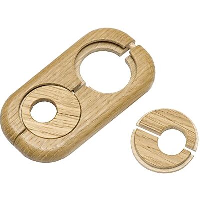 Rosetta per radiatori Haro - Doppia - 3/8" ø, 19/58 mm, quercia massiccia verniciata - Accessorio riscaldamento Rosetta per radiatori Haro - Doppia - 3/8" ø, 19/58 mm, quercia massiccia verniciata - Accessorio riscaldamento