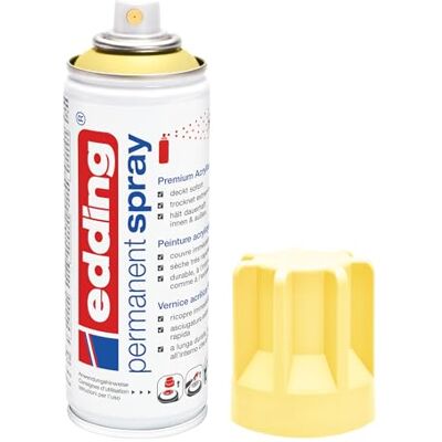 Edding 5200 Spray Permanente, Giallo Pastello Opaco, 200 Ml, Vernice Acrilica Premium per Dipingere e Decorare Vetro, Metallo, Legno, Ceramica, Plastica, Tela, Smalto Acrilico, Vernice Spray Edding 5200 Spray Permanente, Giallo Pastello Opaco, 200 Ml, Vernice Acrilica Premium per Dipingere e Decorare Vetro, Metallo, Legno, Ceramica, Plastica, Tela, Smalto Acrilico, Vernice Spray