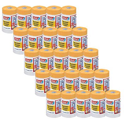 Tesa Easy Cover 4402 Precision Standard 25 pellicole da pittore con nastro adesivo per mascherare e rivestire 2 in 1 con pellicola incolore, 33 m x 0,55 m ciascuno Tesa Easy Cover 4402 Precision Standard 25 pellicole da pittore con nastro adesivo per mascherare e rivestire 2 in 1 con pellicola incolore, 33 m x 0,55 m ciascuno