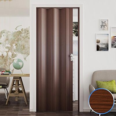 Forte Porta a Soffietto da Interno in PVC Noce Mansonia 88,5x214 cm mod. Luciana Forte Porta a Soffietto da Interno in PVC Noce Mansonia 88,5x214 cm mod. Luciana