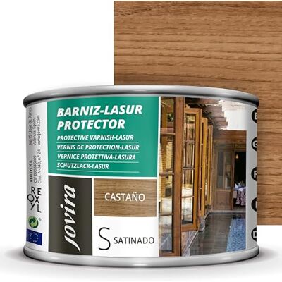 Jovira Pinturas Lasur Protector Satinato - Castano - 0.375 L - Impregnante per legno Jovira Pinturas Lasur Protector Satinato - Castano - 0.375 L - Impregnante per legno