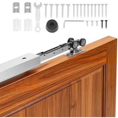 VEVOR Kit Binario per Porta Scorrevole Ferramenta per Porta Singola Lunghezza 1746 mm, Set di Ferramenta per Guida Lega di Alluminio Porte a Scomparsa Chiusura Ammortizzata Spessore tra 25-45 mm VEVOR Kit Binario per Porta Scorrevole Ferramenta per Porta Singola Lunghezza 1746 mm, Set di Ferramenta per Guida Lega di Alluminio Porte a Scomparsa Chiusura Ammortizzata Spessore tra 25-45 mm