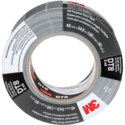 3M Nastro Adesivo Multiuso Dt8, Argento, 48 mm X 55 m, 0,2 mm 3M Nastro Adesivo Multiuso Dt8, Argento, 48 mm X 55 m, 0,2 mm