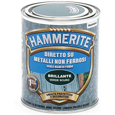 Hammerite Diretto Metalli non Ferrosi Verde Scuro 0.75 L Hammerite Diretto Metalli non Ferrosi Verde Scuro 0.75 L