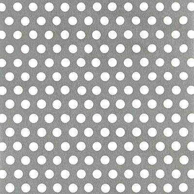 Alberts Lamiera forata, perforazione rotonda, alluminio, anodizzato argento, 200 x 1000 x 0,8 mm Alberts Lamiera forata, perforazione rotonda, alluminio, anodizzato argento, 200 x 1000 x 0,8 mm