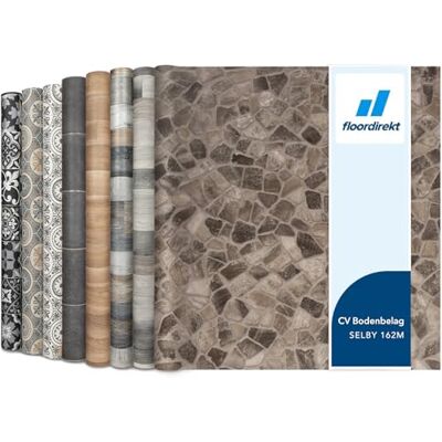Floordirekt , Atlantic Selby 162M Rivestimento per pavimenti in vinile, su misura al metro, per cucina e balcone, effetto legno o piastrelle, robusto e facile da pulire, 200 x 400 cm Floordirekt , Atlantic Selby 162M Rivestimento per pavimenti in vinile, su misura al metro, per cucina e balcone, effetto legno o piastrelle, robusto e facile da pulire, 200 x 400 cm