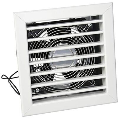 La Ventilazione GCMIB1818140 Griglia per Camini con Elettroventola, Alluminio Verniciato 180x180 mm, Bianco La Ventilazione GCMIB1818140 Griglia per Camini con Elettroventola, Alluminio Verniciato 180x180 mm, Bianco