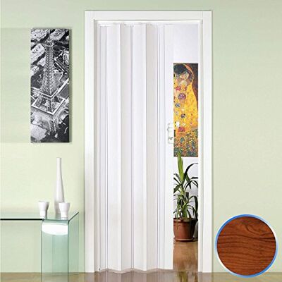 Forte Porta a Soffietto da Interno in PVC Ciliegio 88,5x214 cm mod. Luciana Forte Porta a Soffietto da Interno in PVC Ciliegio 88,5x214 cm mod. Luciana