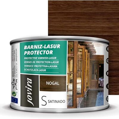 JOVIRA PINTURAS - Lasur Protector Satinado - Noce - 0.375L - Wood finish JOVIRA PINTURAS - Lasur Protector Satinado - Noce - 0.375L - Wood finish
