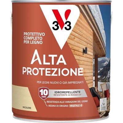 V33 Protettivo Completo per Legno BIO Alta Protezione all'Acqua Incolore 2,5 L V33 Protettivo Completo per Legno BIO Alta Protezione all'Acqua Incolore 2,5 L