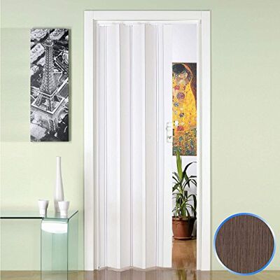 Forte Porta a Soffietto da Interno in PVC Rovere Tortora 88,5x214 cm mod. Luciana Forte Porta a Soffietto da Interno in PVC Rovere Tortora 88,5x214 cm mod. Luciana